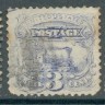 US Stamp #114 Pictorial w/ Fancy Cancel SUPER Single Hi Cat