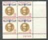 US Stamp #1166 MNH – Champion of Liberty – Plate Block / 4