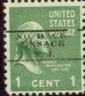 US Stamp # 804xL2-HS Washington w/ No.Hackensack,NJ Precancel