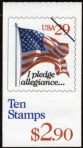 US Stamp #BK198 – ‘I Pledge Allegiance…’ w/1 Pane #2594a