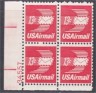 US Stamp #C 79 MNH – 13c USA AirMail Plate Block of 4