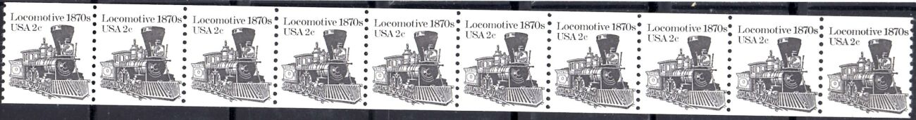 US Stamp #1897A MNH Locomotive Coil Strip of 10