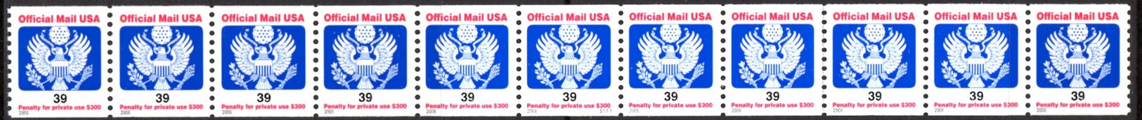 US Stamp #O159 MNH Official PS11 #S111 Coil
